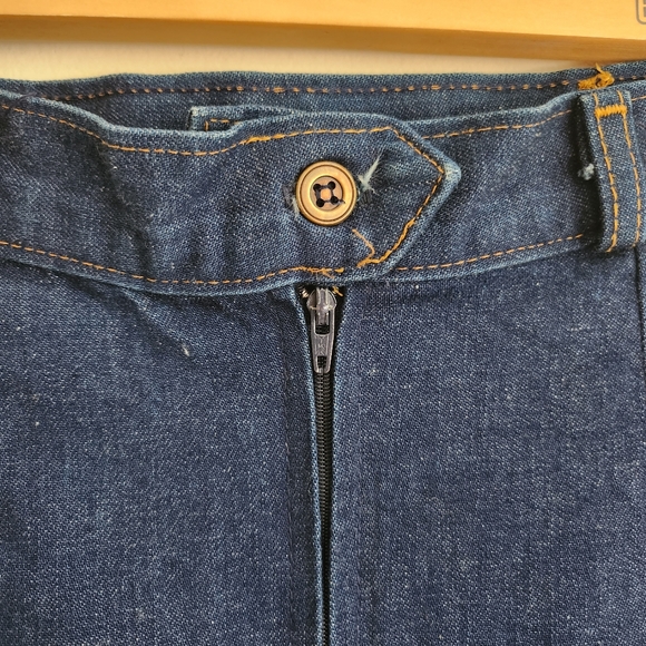 Vintage Women's Retro Denim Skirt High Waist - Picture 5 of 7